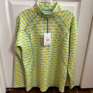 Sunice Yellow and Green Geometric Pullover